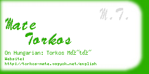 mate torkos business card
